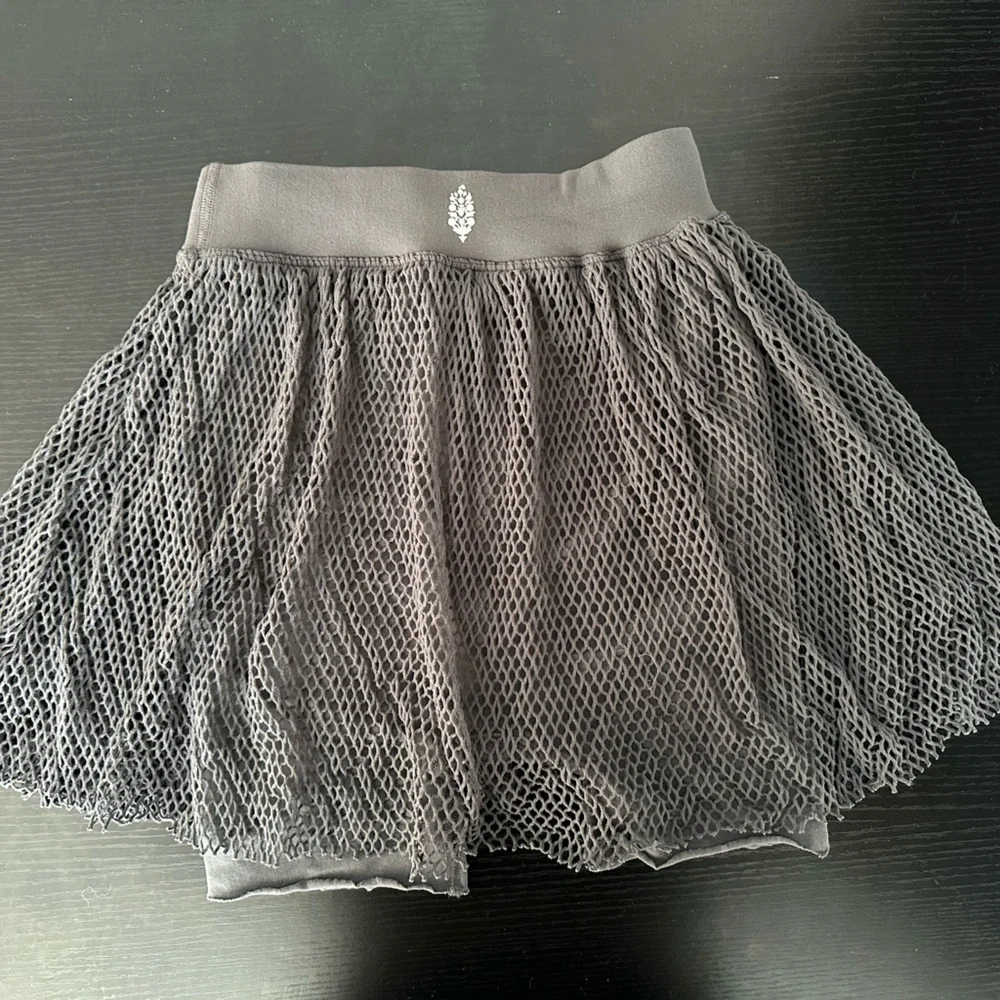FP Movement by Free People Gray Mesh Mini Skirt - Picture 3 of 4